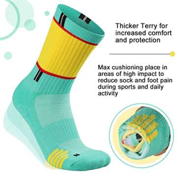 COOPLUS Women's Cushioned Hiking Socks for Active Lifestyle