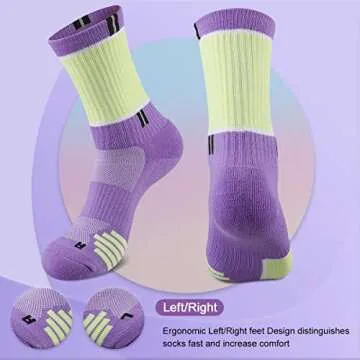 COOPLUS Women's Cushioned Hiking Socks for Active Lifestyle