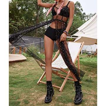 Sexy Mesh Cover Up Dress for Beach and Parties