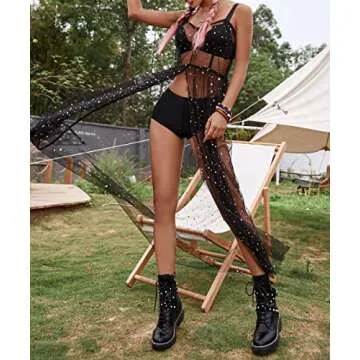 Sexy Mesh Cover Up Dress for Beach and Parties