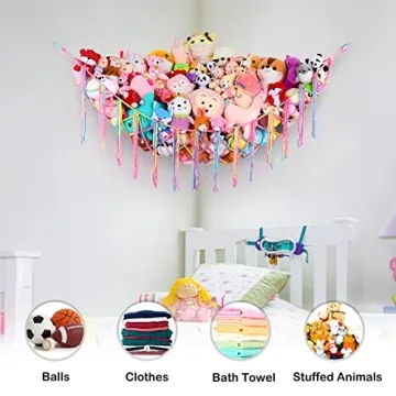 Unicorn Castle Stuffed Animal Hammock Net for Kids