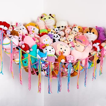 Unicorn Castle Stuffed Animal Hammock Net for Kids