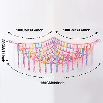 Unicorn Castle Stuffed Animal Hammock Net for Kids