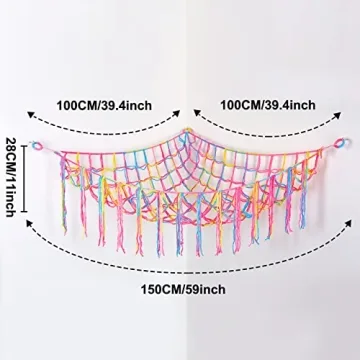 Unicorn Castle Stuffed Animal Hammock Net for Kids