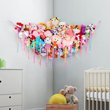 Unicorn Castle Stuffed Animal Hammock Net for Kids