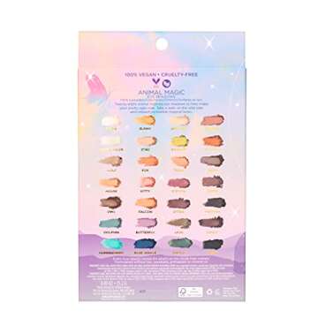 Pacifica Eyeshadow Palette – Animal Magic with Colorful Blendable Shades, Highly Pigmented Mineral Eyeshadow, Talc-Free, Vegan & Cruelty-Free, 0.89 oz (28 Shades)