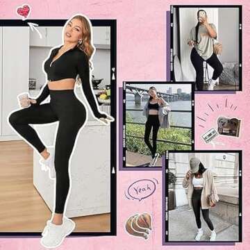 CAMPSNAIL 4 Pack Leggings for Women - High Waisted Tummy Control Yoga Pants for Workout Gym Black Leggings Plus Size Dance