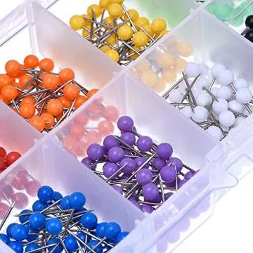 Outus 500 Colorful Map Push Pins - Durable & Versatile