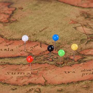 Outus 500 Colorful Map Push Pins - Durable & Versatile