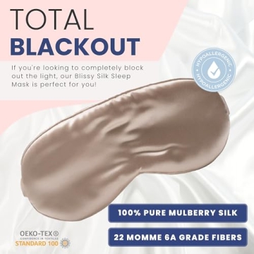Blissy Silk Sleep Mask for Total Blackout Comfort