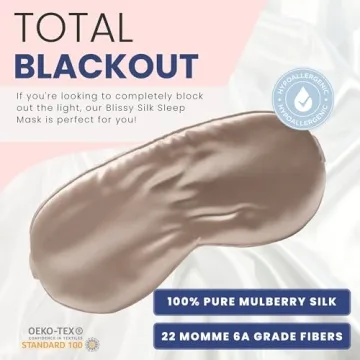 Blissy Silk Sleep Mask for Total Blackout Comfort