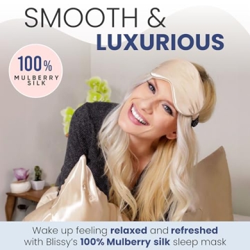 Blissy Silk Sleep Mask for Total Blackout Comfort