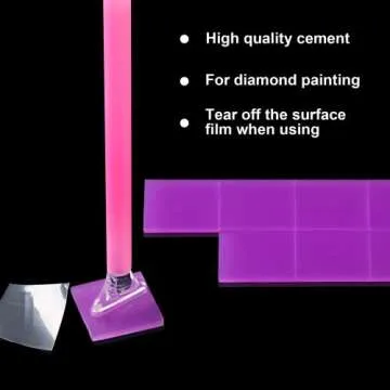 FEBSNOW Painting Glue Clay DIY Diamond Embroidery Wax Tool Set (Purple 60 pcs)