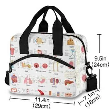 Unique Organ Lunch Tote Bag for Fun Meals