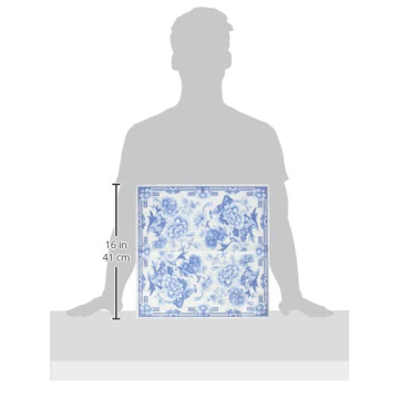 Elegant Caspari Blue and White Dinner Napkins 20-Pack