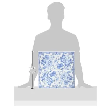 Elegant Caspari Blue and White Dinner Napkins 20-Pack