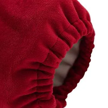 famuka Baby Toddler Girl Red Dress Long Sleeve Princess Dress (Dark Red, 12-18 Months)