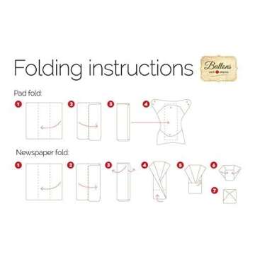 Buttons Diapers – 100% Unbleached Cotton Organic Prefolds – 6 Pack, Baby Cloth Diaper, High Quality, Natural, Premium, Eco-Friendly, (4x8x4) (Size 3)