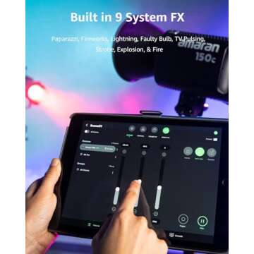 Amaran 300c RGB LED Video Light,Bowen Mount, 2,500K-7,500K CCT with G/M Adjustment, APP Control,Key Light,Studio Light,Photography Lighting (amaran 300c Grey)