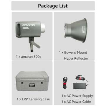 Amaran 300c RGB LED Video Light,Bowen Mount, 2,500K-7,500K CCT with G/M Adjustment, APP Control,Key Light,Studio Light,Photography Lighting (amaran 300c Grey)