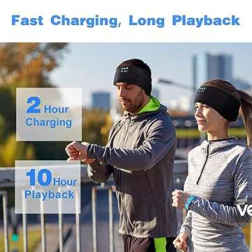 Sleep Headphones Bluetooth Sleeping Headband - Elastic Sleeping Headphones for Side Sleeper Gifts Stocking Stuffers for Men Women Comfy Music Sleep Band Earbuds Cozy ASMR Ear Muffs Wireless Eye Mask