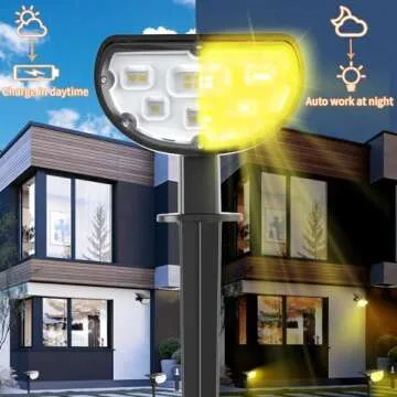 JESLED Solar Spotlight: Waterproof, Eco-Friendly Outdoor Light