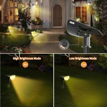 JESLED Solar Spotlight: Waterproof, Eco-Friendly Outdoor Light