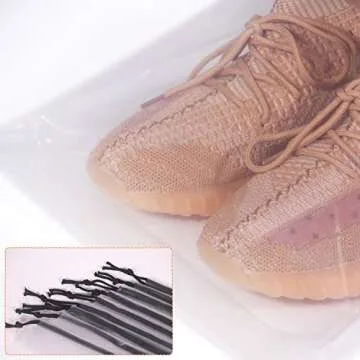 Set of 8 Transparent Shoe Bags for Travel Large Clear Plastic Shoes Storage Organizers Pouch with Rope for Men and Women