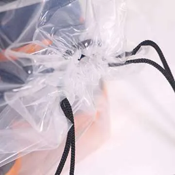 Set of 8 Transparent Shoe Bags for Travel Large Clear Plastic Shoes Storage Organizers Pouch with Rope for Men and Women