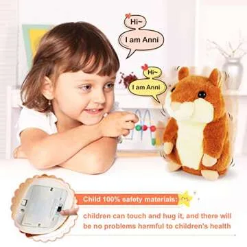 KMUYSL Toys for 1 2 3 Years Old Boys Girls, Toddler Toys Hamster Repeats What You Say Stocking Stuffers for Boys Girls, Interactive Fun Toys for Kids, Christmas Birthday Gifts for Baby 12 Months+