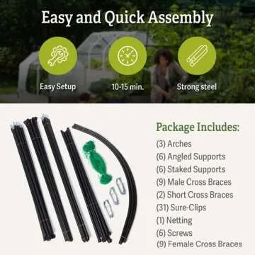 Gardener’s Extra Tall Garden Arch Arbor for Climbing Vines