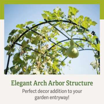 Gardener’s Extra Tall Garden Arch Arbor for Climbing Vines