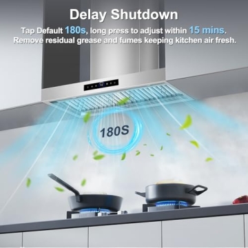 30 Inch Wall Mount Range Hood with Gesture Control