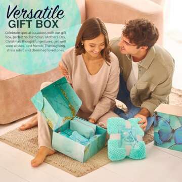 11 Pcs Gift basket for women, Spa Self Care Kit, Unique Spa Gift Box set for Women, Birthday Gifts for women, Valentines Day Gifts for Mom, Wife, Girlfriend, Sister, Her, Spa Gift Set (Blue)