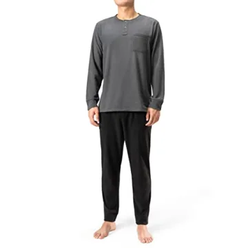 Luxury DAVID ARCHY Men's Polar Fleece Pajamas Set for Warm Comfort