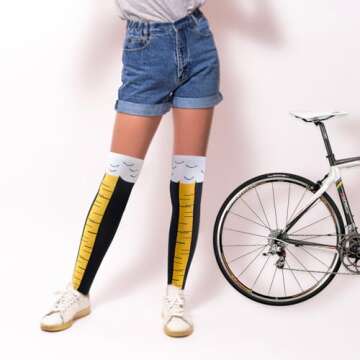 White Elephant Gifts for Adults,Funny Christmas Gifts Stocking Stuffers for Women Men Teens,Crazy Gag Gifts Chicken Leg Socks