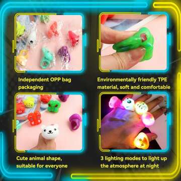 LED Light Up Bumpy Rings Party Favors for Kids