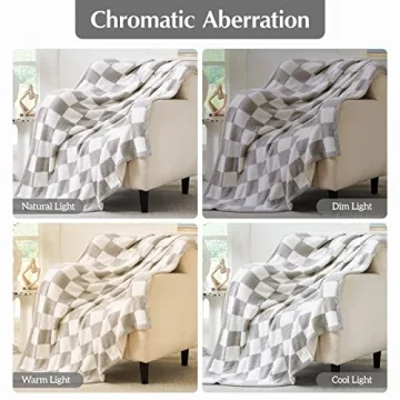 WRENSONGE Soft Checkered Throw Blanket for Comfort