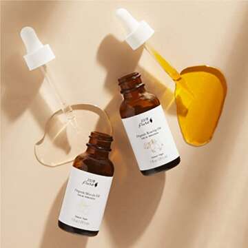 100% PURE Organic Rosehip Oil Moisturizer For Face, Body, Hair Hydrating Vitamins & Omega Fatty Acids Support Glowing, Plumped Up Youthful Skin - Natural Cold-Pressed Facial Radiance - Vegan - 1oz