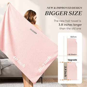 YFONG Large Microfiber Hair Towel Wrap for Women Soft and Fast Drying