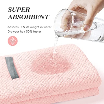 YFONG Large Microfiber Hair Towel Wrap for Women Soft and Fast Drying