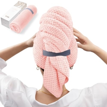 YFONG Large Microfiber Hair Towel Wrap for Women Soft and Fast Drying