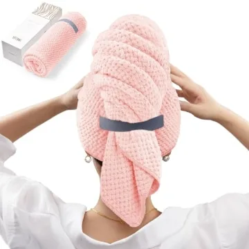 YFONG Large Microfiber Hair Towel Wrap for Women Soft and Fast Drying
