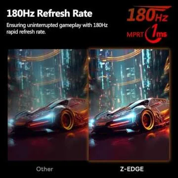 Z-Edge 24-inch Curved Gaming Monitor 180Hz Refresh Rate, 1ms MPRT, FHD 1080 Gaming Monitor, R1650 Curved, UG24 AMD Freesync Premium Display