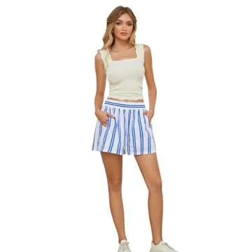 MISSACTIVER Striped Boxer Shorts Casual Summer Pajama Wear
