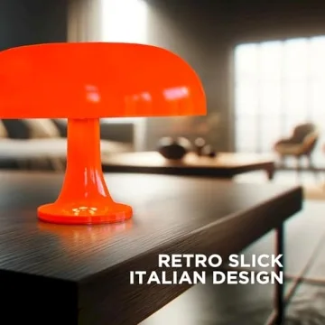 Explore the Retro Orange Mushroom Lamp with Remote Control