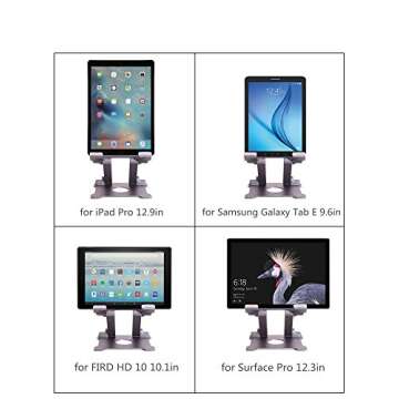 KABCON Adjustable Aluminum Tablet Stand for iPads and Tablets
