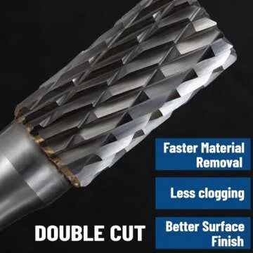 1/4 Shank Carbide Burr Set,10 Pcs Die Grinder Bits Grinding Bits Drill Bits for Metal Rotary Tool Attachments Accessories Rasp Weld Wood Stone Carving Deburring Compatible with Dewalt Milwaukee