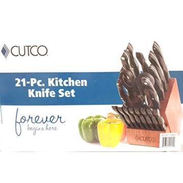 Cutco 21 Piece Kitchen Knife Set with Oak Block