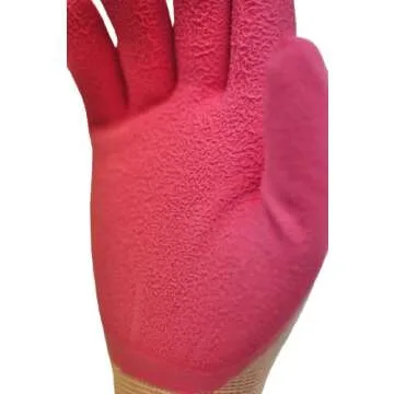 Women Gardening Gloves with Micro Foam Coating - Garden Gloves Texture Grip - Women’s Work Gloves 3 Pair Pack - Working Gloves For Weeding, Digging, Raking and Pruning